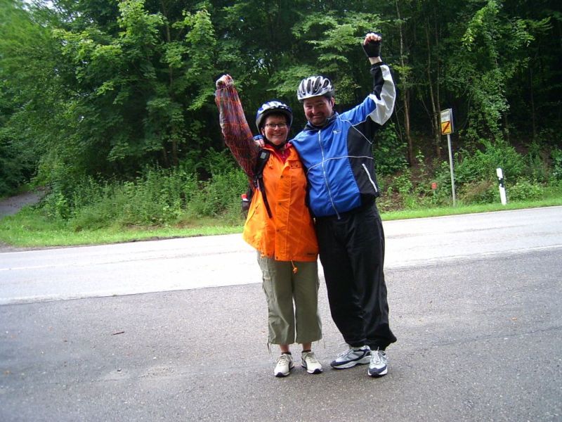 Christa und Wolfgang beim Radeln am Chiemsee...